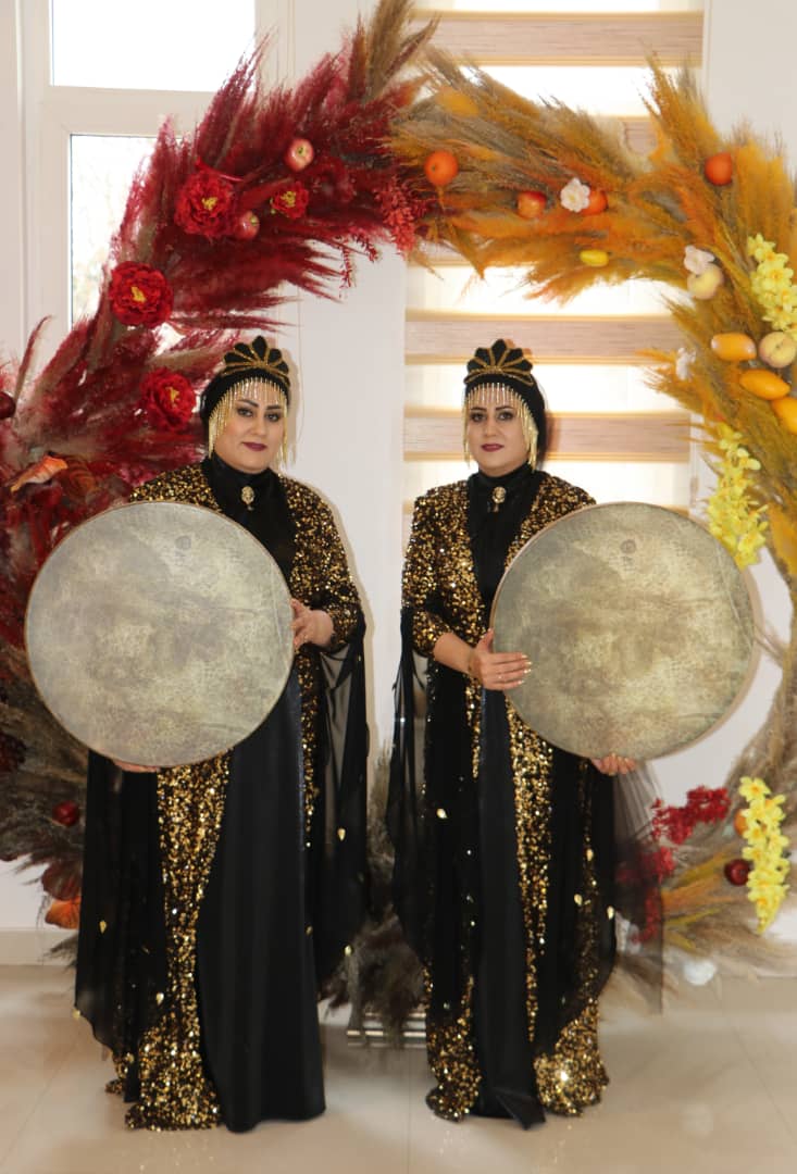 گروه موسیقی خواهران دف نواز ماه بانو در مشهد