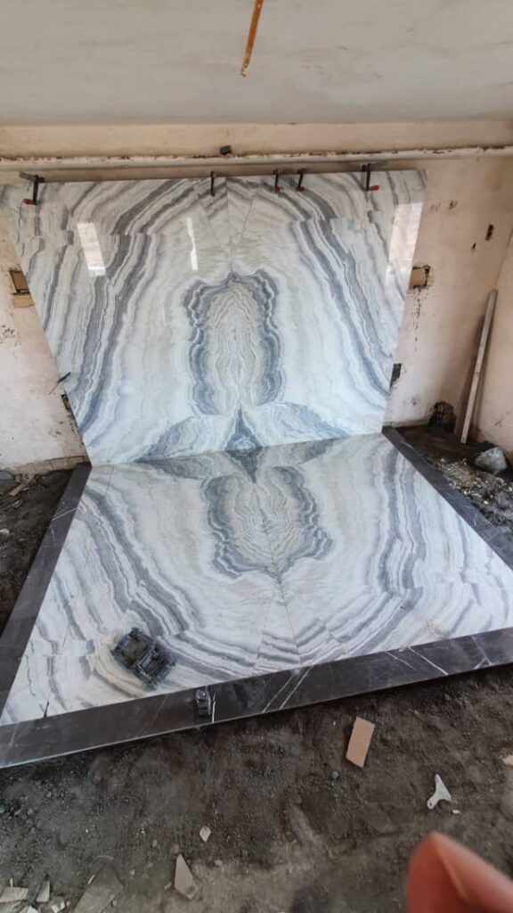 سنگکاری نما عبدالرضا سرلک در الیگودرز