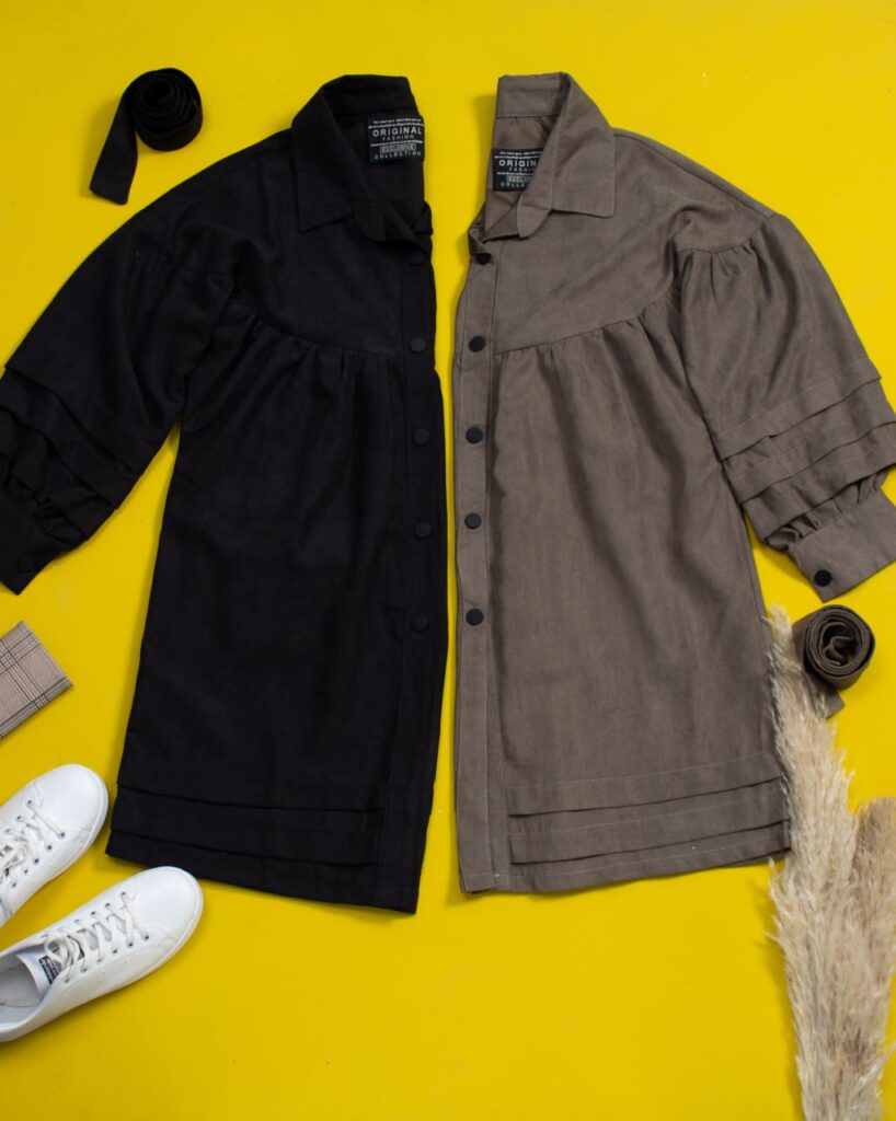 مانتو زنانه پاییزه طرح چین دار میکرو