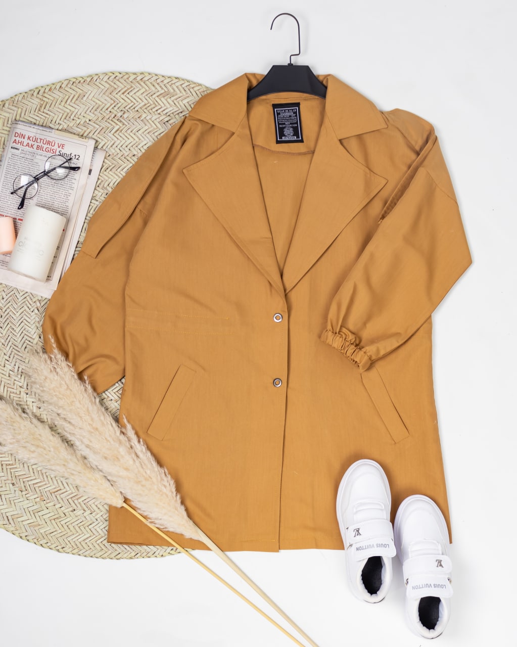 مانتو زنانه پاییزه یقه پاگون