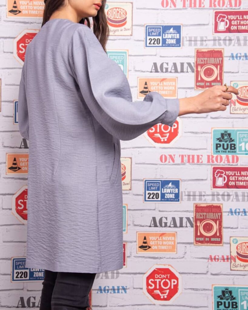 مانتو زنانه آستین برگی