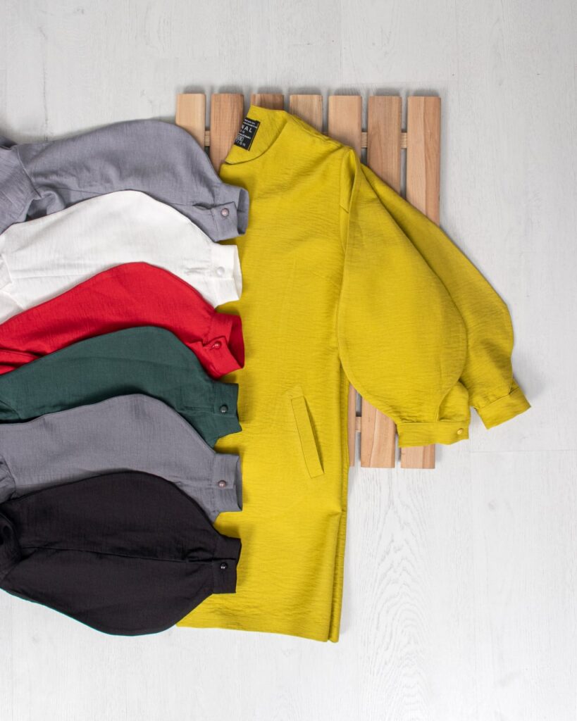 مانتو زنانه آستین برگی